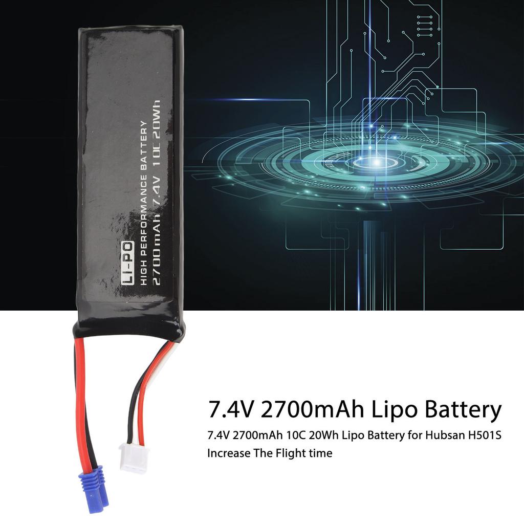 7.4V 2700mAh 20C 20Wh Lipo Battery For H501S RC Drone Quadcopter UAV Spare Part