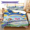 Name Custom CARE BEARS Pattern Bedding Set Quilt Cover Pillowcase Home Decor Gift (1 * duvet cover + 2 * pillowcase, without core)