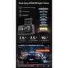 Dash Cam UHD 3840*2160P  4K + 2.5K Dual Lens Car DVR with ADAS 5G WiFi GPS Black Box Video Drive Recorder WDR/HDR Night Vision