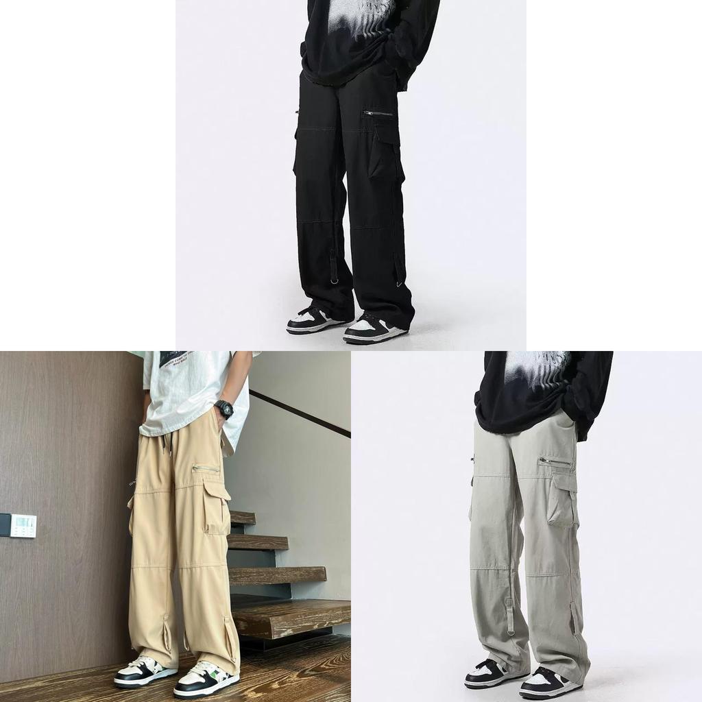 Port Authority Cargo Pants With Multiple Pockets For Casual Wear Men Spring Autumn