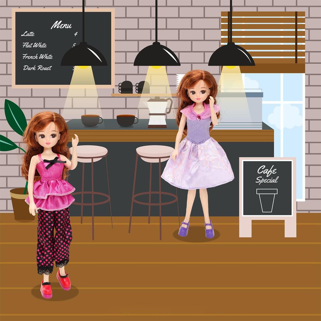 Barwawa 22cm Doll Outfit 1 Swimsuit 1 Everyday Outfit 1 Fashionable Dress 1 Dinner Dress 1 Dress with Cute for Dolls Licca-chan Clothes, Licca-chan