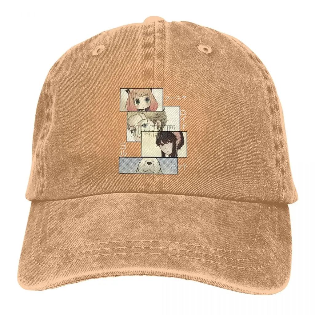 Летняя кепка Солнцезащитный козырек Forger Family Кепки в стиле хип-хоп Spy x Family Аниме Ковбойская шляпа Козырек Trucker Dad Hats