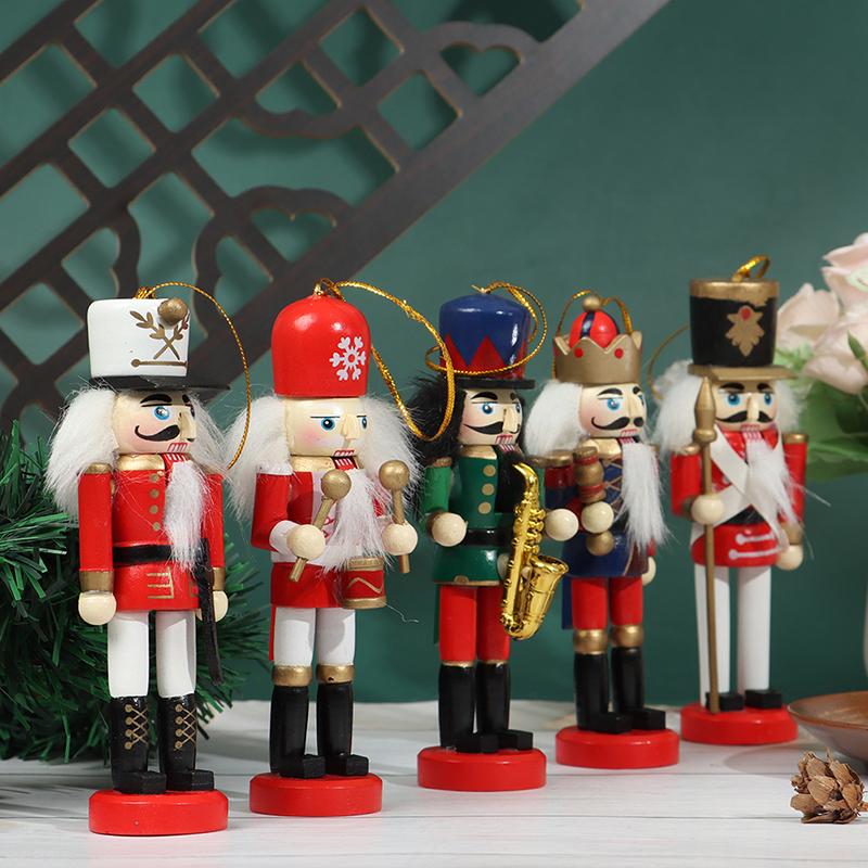 12 см деревянный Щелкунчик солдатик декор детская кукла веселое рождественское украшение
