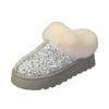 Fashion Winter Faux Fur Winter Ankle Boots Glitter Women Non Slip Plush Snow Boots Woman Thick Bottom Warm Shoes Platform Botas Mujer