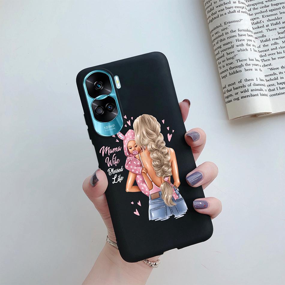 For Huawei Honor 90 Lite Case Honor90 Lite Soft Silicon Super Mom Baby Fashion Girls Back Cover for Honor 90 Lite 5G 6.7" Fundas