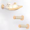 Wall Mounted Cat Hammock Climbing With Scratching Posts Set 3 Pieces