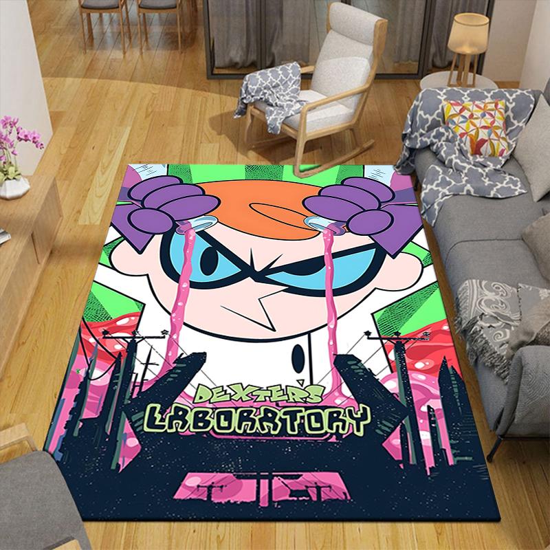 1Pc Dexter'S Laboratory Adventure Rug, Office Carpet Indoor Outdoor Doormat, Non-Slip Soft, Living Room, Christmas Halloween Gift M929247
