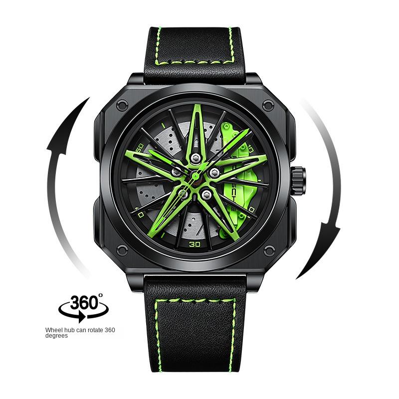 SVJ Мужские часы Высококачественные подлинные часы Black Knight Wheel с вращающимся циферблатом и светящейся таблицей модификаций