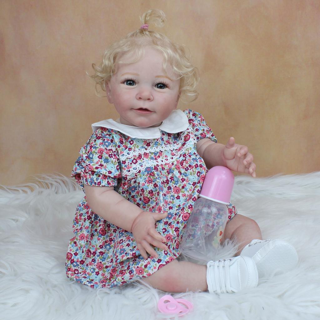 BZDOLL 55 см 3D-краска кожи мягкая силиконовая кукла реборн с кровеносными сосудами и кровью 22 дюйма тканевое тело блондинка Лиза игрушка для девочек