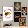 H-Hells A-Angels Moto Cool Skull Poster Sticky Wall Art Printing Waterproof Home Living Bed Room Bar Aesthetic Decor