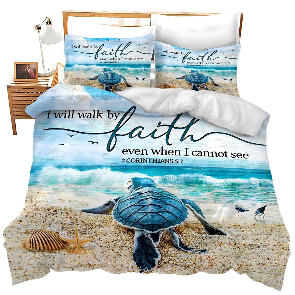 Ocean Life Duvet Cover Sets for Kids Teens Queen Size Lightweight Down Quilt Covers 2 Pillowcases 1 Comforter Cover No Comforter