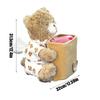 Cute Car Trash Can 2-in-1 Multifunctional Cute Plush Bear Waterproof Auto Storage Truck Trash Can For Home Desk Table Bedside