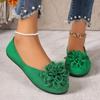 Обувь Женская 2024 Горячая Распродажа Слипоны Женские Балетки Повседневные Балетки Женские Цветочный Круглый Носок Мягкая Подошва Обувь Большого Размера Женская
