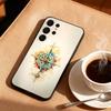 Чехол для телефона C-Compass S-Sailor для Samsung S26, S25, 24, 23, 22, 30, 21, 10, 9, Ultra, Plus, Lite, Черный Мягкий Чехол