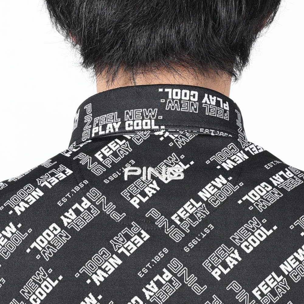 Ping Apparel Men's Short Sleeve Polo Shirt (Bias Logo Print) / Golf / 621-3160301 010_Black L