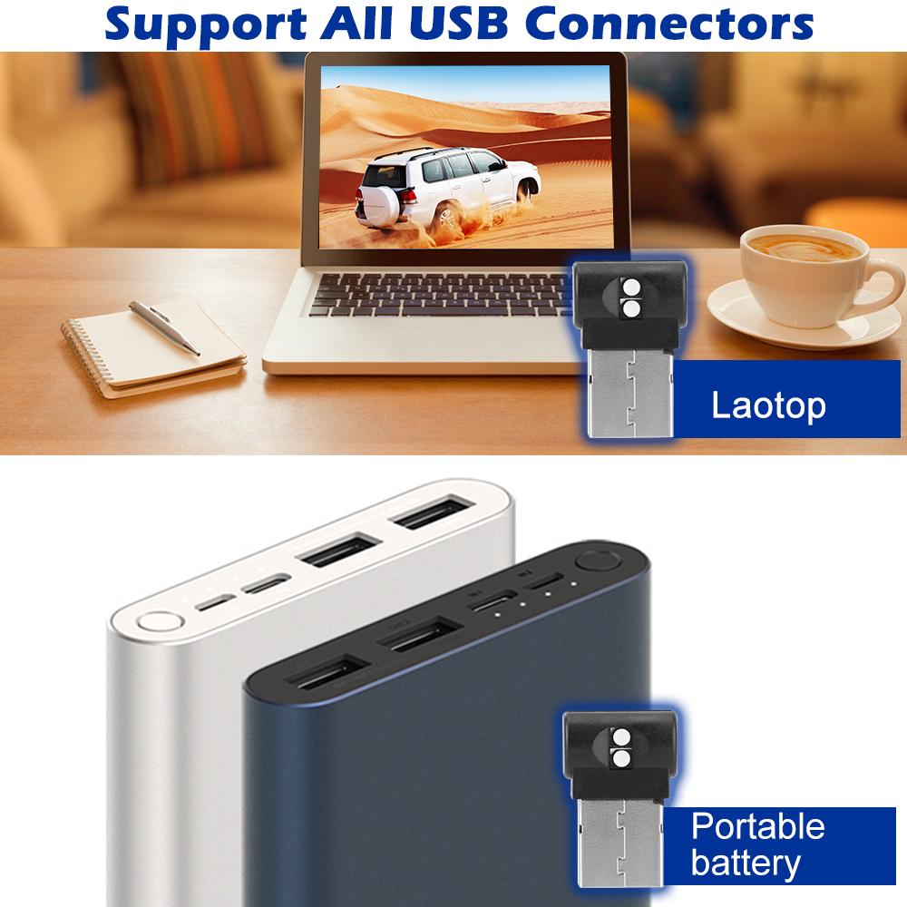 7-цветный мини-светодиодный USB-автомобильный фонарь, декоративная лампа для автомобильного освещения, аварийное освещение, автомобильный аксессуар