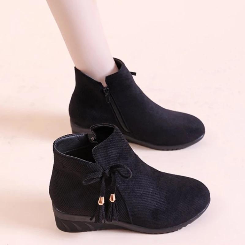 2024 Женские Ботинки PU Кожаные Спортивные Туфли Для Женщин Теплые Ботинки Модные Ботинки С Мягкой Подошвой Женская Обувь