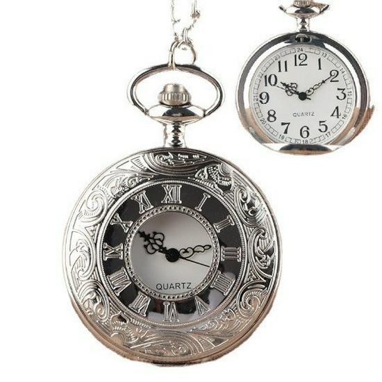 Карманные часы из вольфрамовой стали в антикварном стиле с арабскими цифрами, полированный откидной дизайн, доступны в 4 цветах