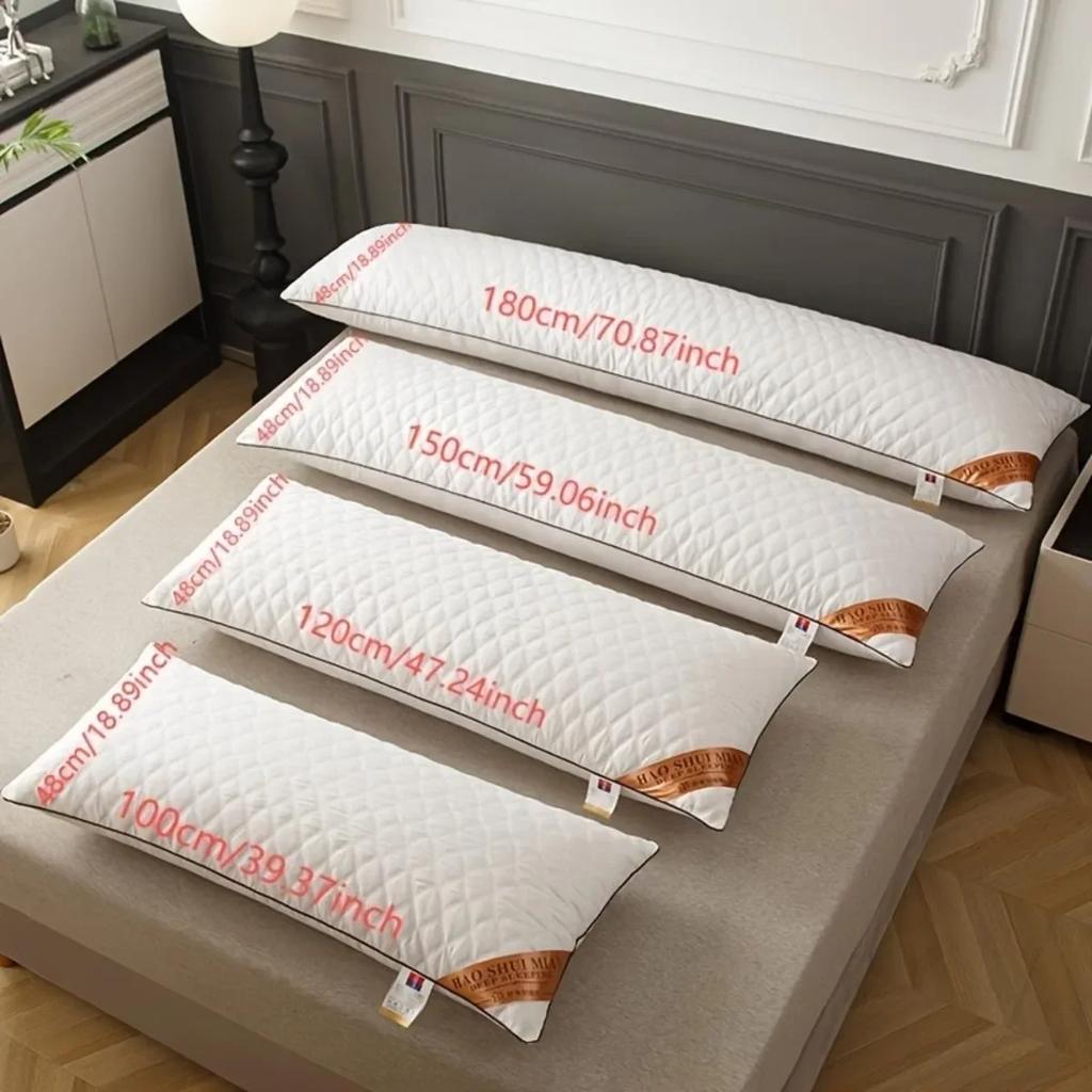 1 шт. Роскошная стеганая двойная подушка, удобная длинная подушка для тела, поддержка шеи, содержит наполнитель для спальни, дивана, домашнего декора