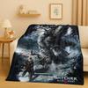 3D The W-Witcher Game Geralt Gamer Cartoon Flannel Blanket,Ultra Soft Plush Throw for Home Bedroom Bed Sofa Cover Kid Gift