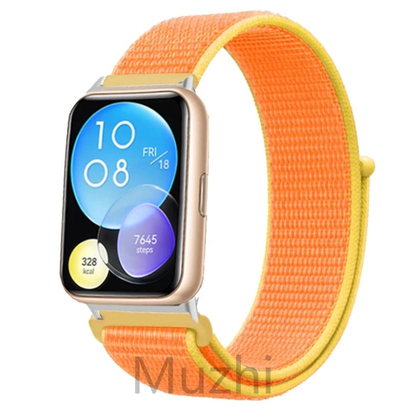 Нейлоновый ремешок для Huawei Watch Fit 2 Ремешок для умных часов Аксессуары для замены браслета Correa Huawei Watch fit2 active
