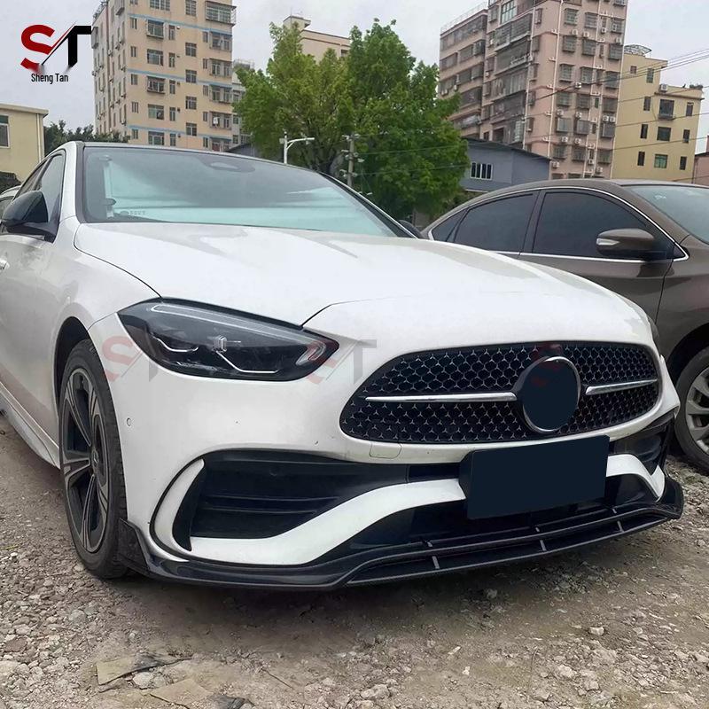 Mercedes-Benz C-Class W206 Carbon Fiber BS Front Lip Spoiler & Bumper Diffuser Kit.