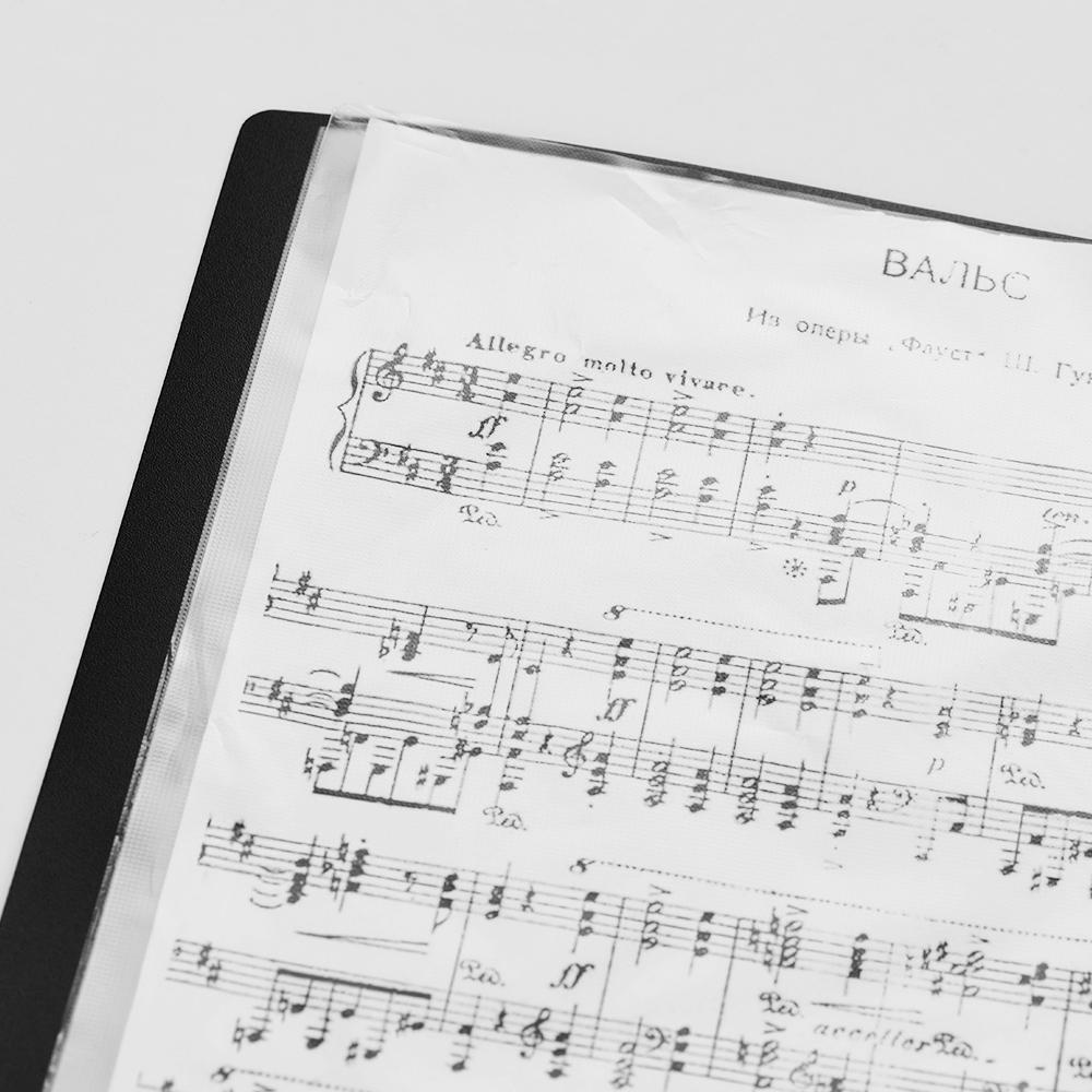 A4 Clear 10 Pockets Display Book Presentation Book with Transparent Page Sheet Protector File Document Paper Music Scores Folder Organizer for Busine