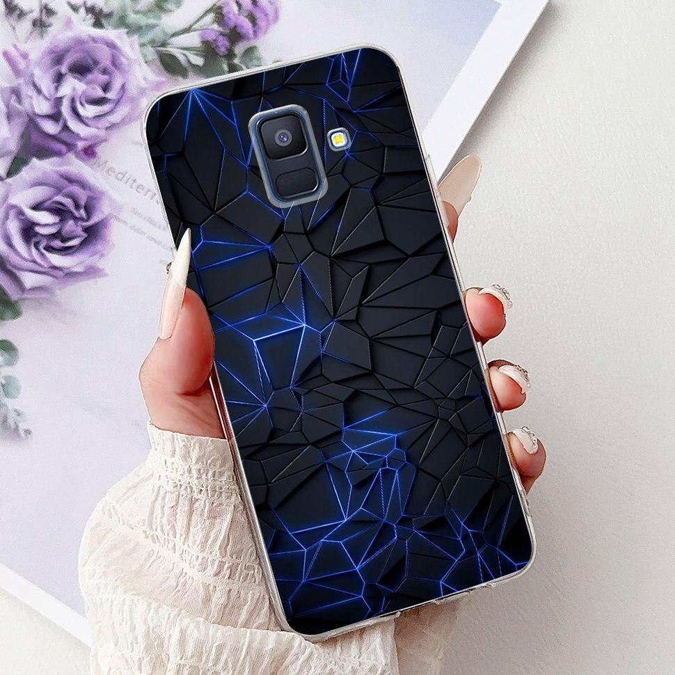Чехол для Samsung Galaxy A6 2018 Роскошный Расписной Чехол Мягкий Силиконовый Чехол для Телефона Для Samsung A 6 A6 GalaxyA6 2018 Задняя Крышка Coque