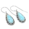 Серьги из стерлингового серебра 925 пробы с драгоценным камнем Natural Republic Larimar 1,25 дюйма Z8v56