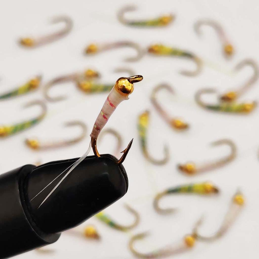 6/10 шт./набор - сухие мушки, наживка для ловли рыбы нахлыстом, нимфа Brasshead, белая и желтая наживка для ловли щуки, форели, лосося, окуня, нахлыстовые мушки - размеры № 10