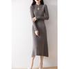 Женское кашемировое платье Qinghe кашемир 30% кашемир 70% шерсть осенне-зимняя кашемировая юбка мягкая и теплая