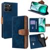 For Honor X8c 4G Case RFID Blocking Color Splicing PU Leather Wallet Phone Cover