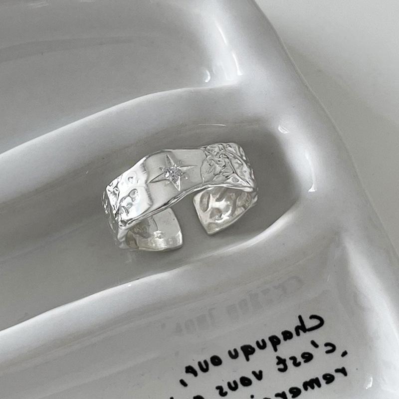 Текстура Металл Астральное Открытое Кольцо Женское Нишевое Светлое Роскошное Продвинутое Личное Модное Темпераментное Модное Кольцо Кольцо