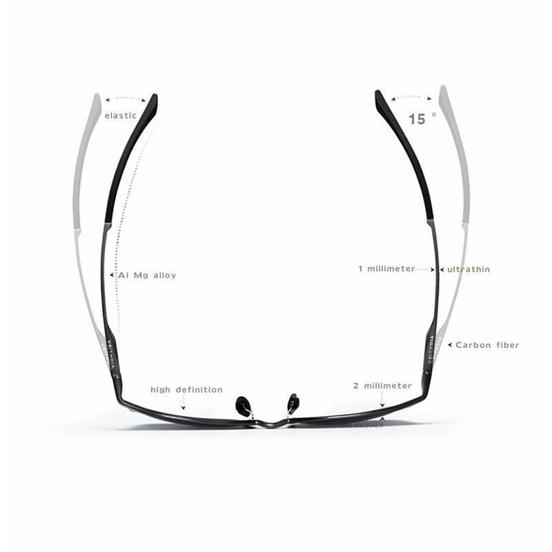 VEITHDIA солнцезащитные очки унисекс в металлической полуоправе