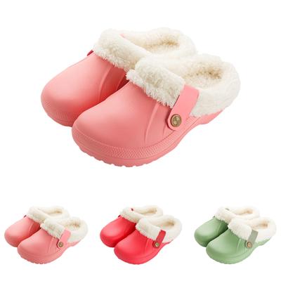 Женские тапочки Зимние женские тапочки с нескользящей жесткой подошвой и теплым флисом из шерсти Комфорт для дома