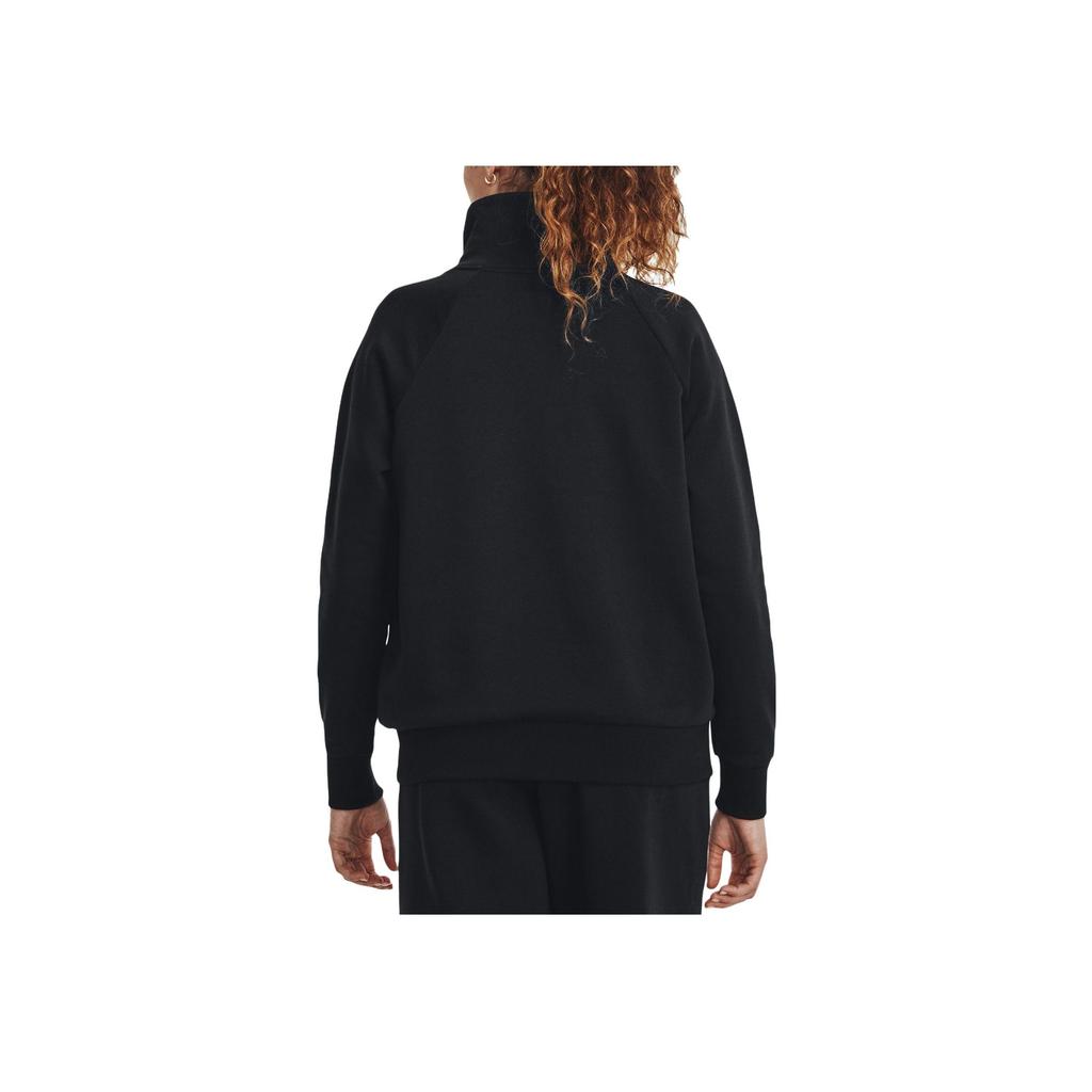 Under Armour Свободный однотонный свитшот с высоким воротом и длинными рукавами, женские топы, черный цвет 1379637-001