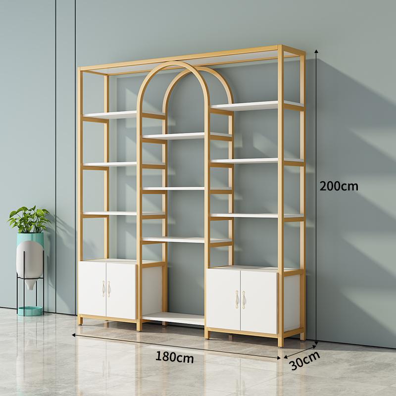 Multi-Function Light Luxury Nail Polish & Skincare Display Shelf for Beauty Salons