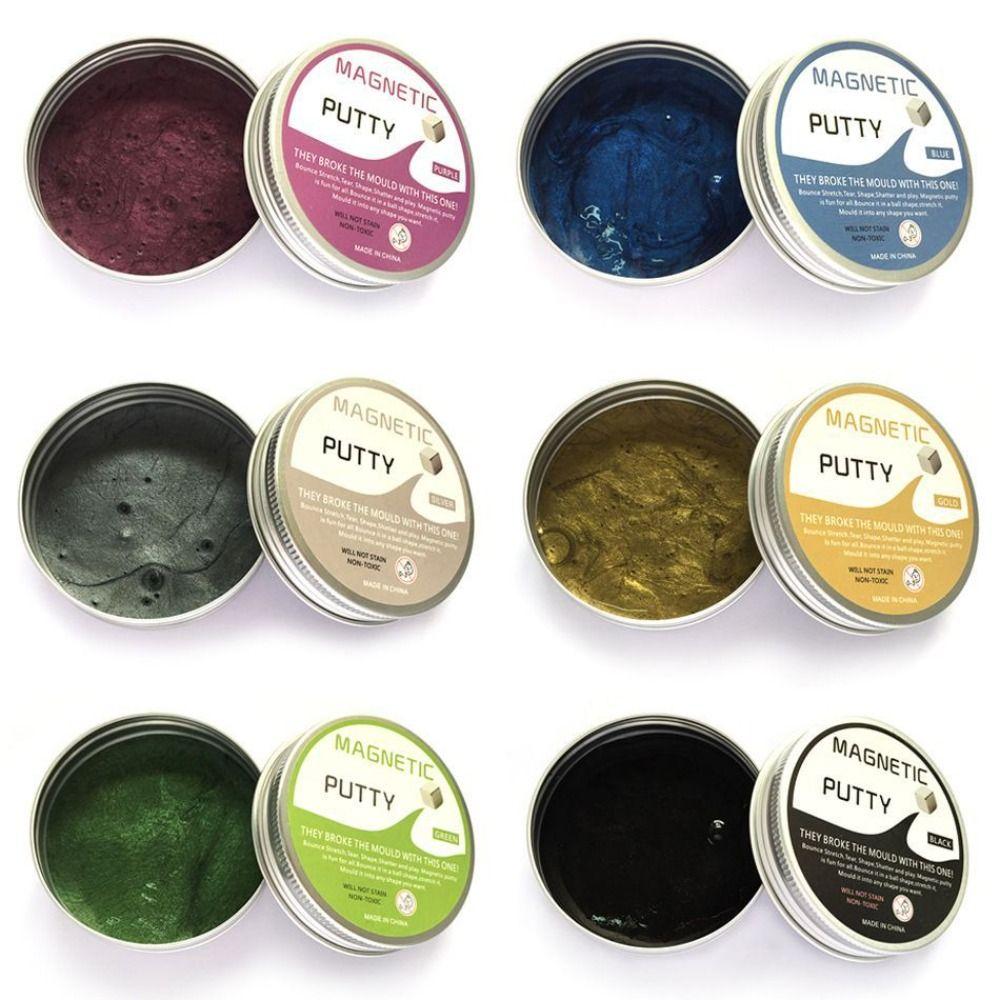 Resin Magnetic Bouncing Mud Ferrofluid High Stretch Magnetic Suction Clay Interesting With Magnet Mud Playdough Kids Toys