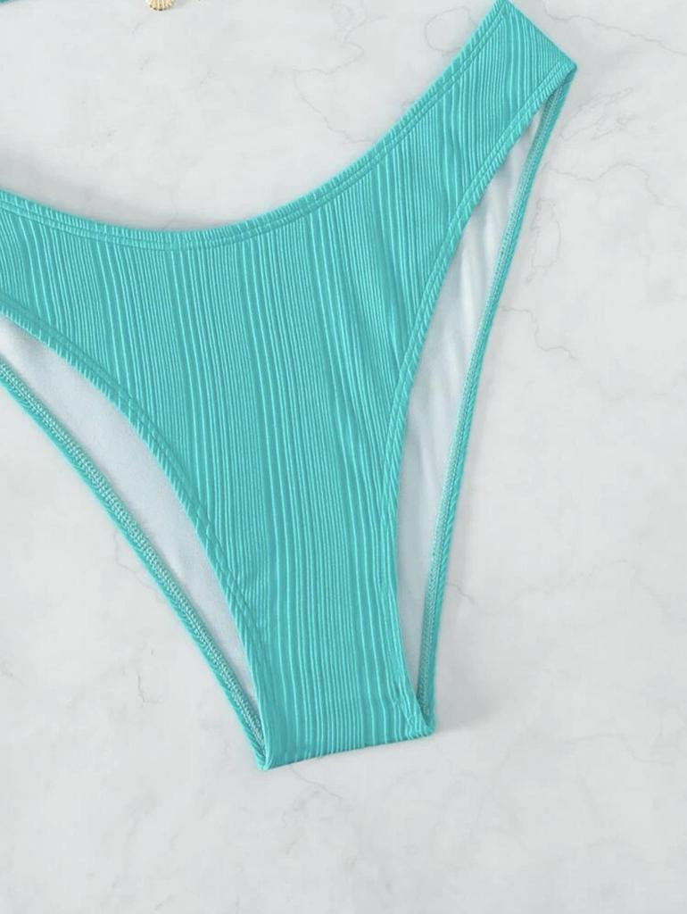 European & American Style 2024 Solid Color Halter Bikini - Hot-selling Swimsuit