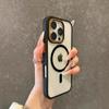 Luxury Transparent Magsasfe Case for iPhone 16 15 14 Plus 13 12 11 Pro Max Color Bumper Shockproof Magnet Wireless Charge Cover