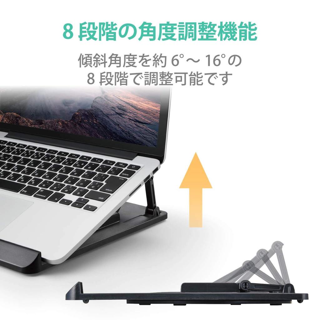 Elecom Подставка для ноутбука складная вращающаяся в сложенном виде Ширина 258 x Глубина 280 x Высота 30 мм Нагрузка 10 кг Черный размер Емкость PCA-LTSR8BK