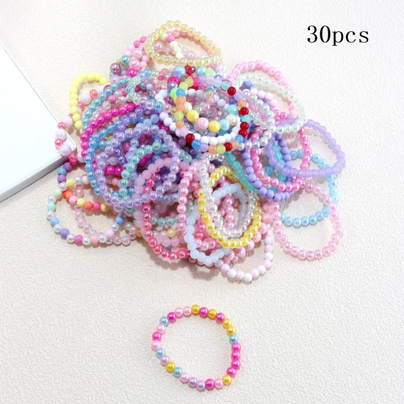 10-30Pcs Colorful Beads Bracelet Kids Girls Birthday Party Favors Baby Shower Wedding Guest Treat Gifts