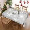 Зимняя серая скатерть с узором из снежинок для декора стола, зимний Рождественский праздничный стол, кухонный обеденный стол, рождественские украшения