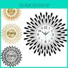 Modern Iron Art Wall Clock With Silent Sweep Movement For Living Room Decor