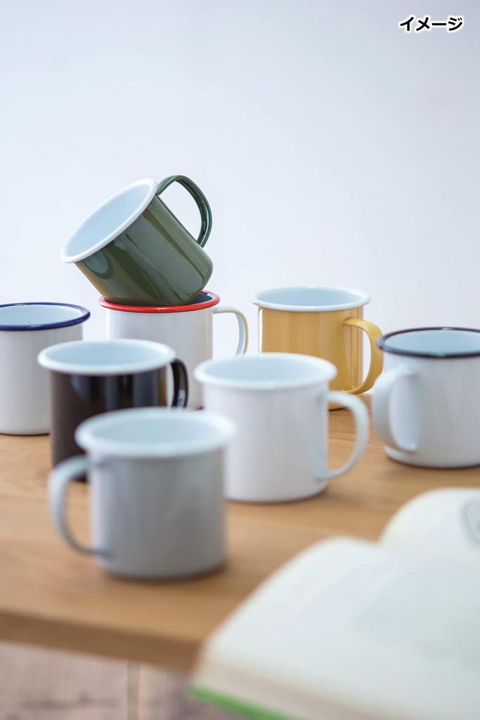 POSH LIVING Кухонные аксессуары Эмалированная кружка, Стильная и милая, Скандинавский кантри, Античный стиль, Белый