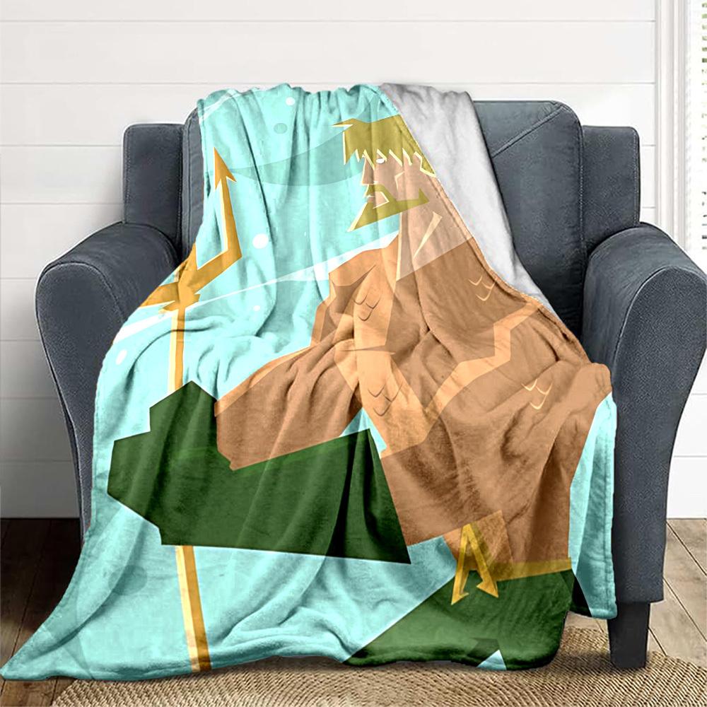 1pc Trident, Aquaman Blanket Polyester Fiber, All Season Comfort for Sofa, Bed, Office, Car, Camping Ideal Home Decor & Gift, Office Comfort