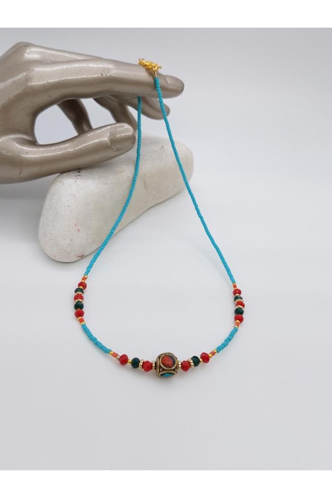 Подарок на день рождения, этническое подлинное хиппи, богемное модное ювелирное ожерелье ручной работы