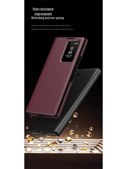 Умный кожаный чехол Samsung Z Fold7/6 без функции Flip, с функцией Smart Sleep