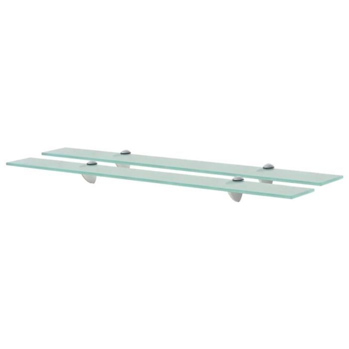 VidaXL Wall Shelves 2 Pcs Glass 80 X 20 Cm 8 Mm