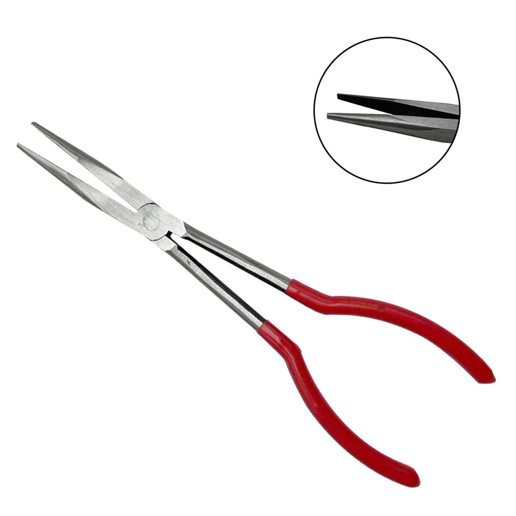 11inch Crucible Tongs Clamp for Jewelry Casting Quartz Silicone Melting Straight Angle/Curved Pliers Mechanic Grip Tools